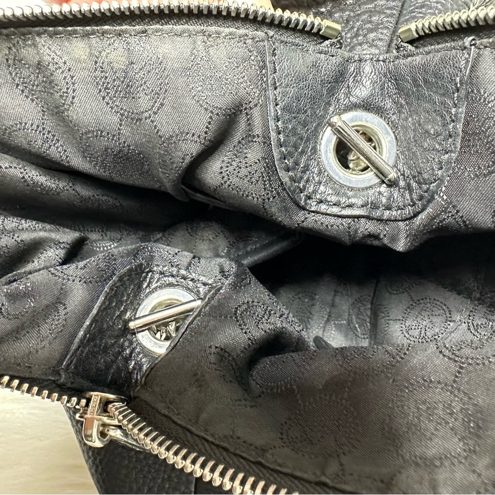 Michael Kors Chain Jet Set Messenger Bag Black Leather - Picture 14 of 15